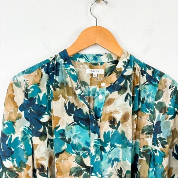 Tyler Boe Petra 100% Silk Floral 3/4 Sleeve Dress Sz 6 - Picture 5 of 16